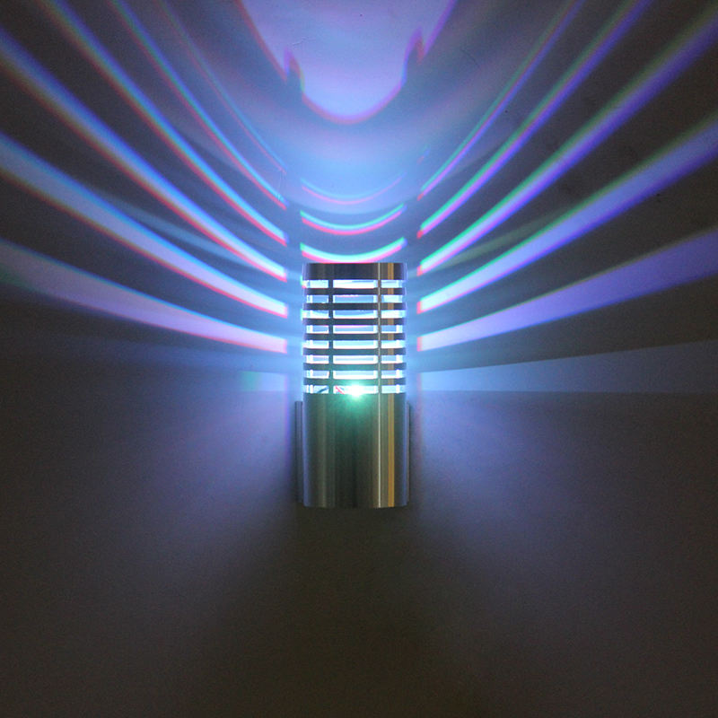 Indoor 3W Cylindrical LED rgb wall lamp AC85-265V Aluminum Bedroom Decorative led wall sconce Hallway Staircase LightingIndoor 3W Cylindrical LED Rgb Wall Lamp AC85-265V Aluminum Bedroom Decorative Led Wall Sconce Hallway Staircase Lighting