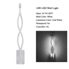 LED Wall sconce wavy Shape Wall Light Modern Design Aluminum for Bedroom Corridor Living Room indoor led light fixtures