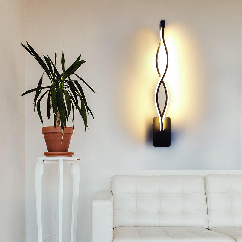 Novelty 16W LED Wall Sconces Indoor Home 21W 2.4G Dimming Fancy Wall Light with Remote Control Stairs Lamp