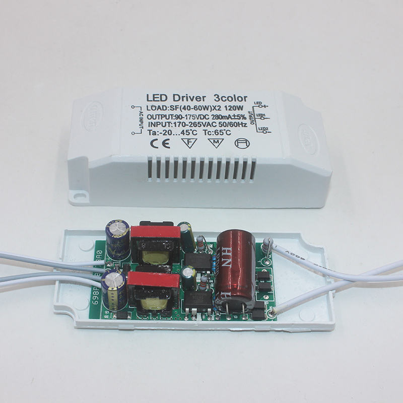 8-120W LED Driver Input AC175-265V Non-Isolating Lighting Transformer Luminaire Drive Power Supply Adapter