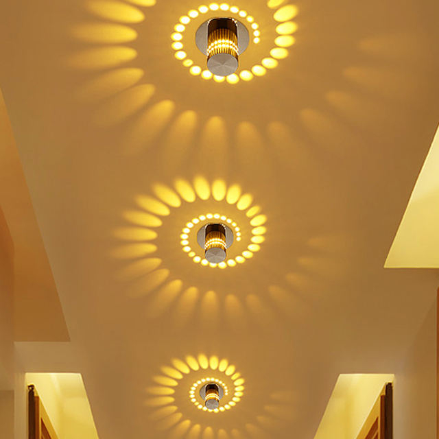 Embedded Spiral Hole Ceiling Light Indoor Lighting Decorative Wall Light RGB with Controller