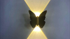 NEW 6W High quality lamp fancy Butterfly Waterproof Lamp Black Gold Shell wall lamp and outdoor nightlight