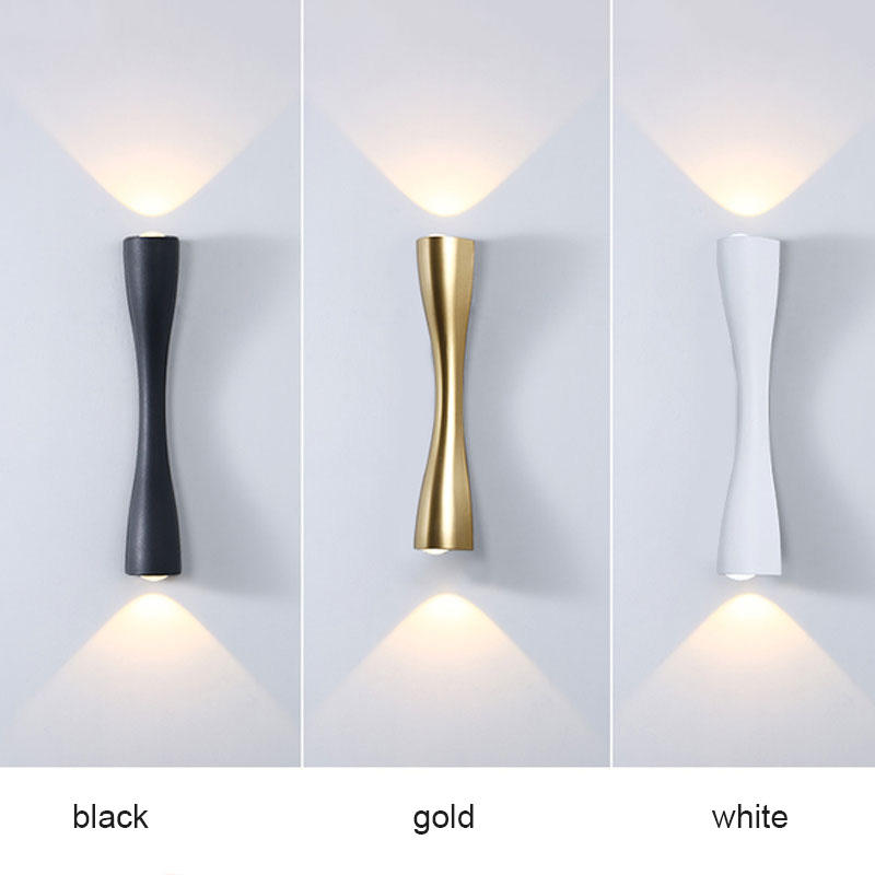 Groothandel Mode Decorate Indoor Zwart Goud Aluminium Acryl Ijzer Woonkamer LED Moderne Wandlamp