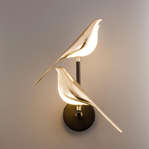 Hotelwandleuchte IP20 Led Stair Wall Light 3W Indoor Gold Luminous Chip Nachtlampje Applique Bird Nachttischlampe Unique Night
