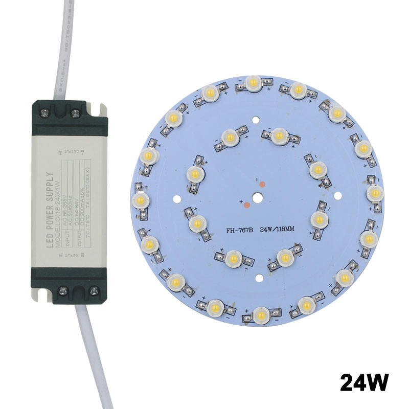 24W LED bulb spot light Star high power chip board panel LED plastic shell power supply driver