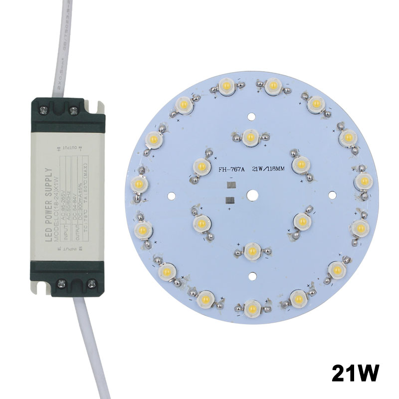 24W LED bulb spot light Star high power chip board panel LED plastic shell power supply driver