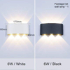 Led Wall Light Indoor Aluminum Decoration Interior Lighting Up And Down Waterproof Wall Light Outdoor Garden Wall Lamp