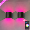 Latest version Wifi Waterproof Wall Lamp RGBW Outdoor sconce Color Changing by smart app lamp Support Amazon Alexa Google Assist