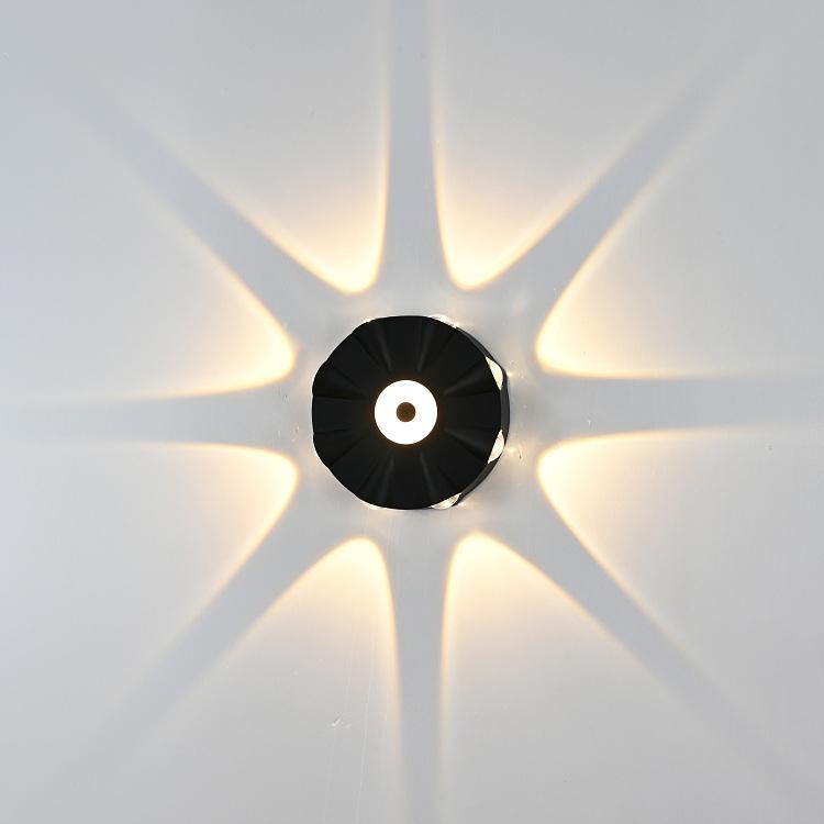 Surrounding Luminous LED Outdoor Waterproof Wall Lamp Aisle Balcony Corridor Door Background Landscape Aluminum Wall Lamp