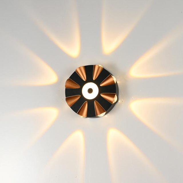 Surrounding Luminous LED Outdoor Waterproof Wall Lamp Aisle Balcony Corridor Door Background Landscape Aluminum Wall Lamp