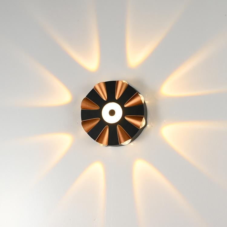 Surrounding Luminous LED Outdoor Waterproof Wall Lamp Aisle Balcony Corridor Door Background Landscape Aluminum Wall Lamp