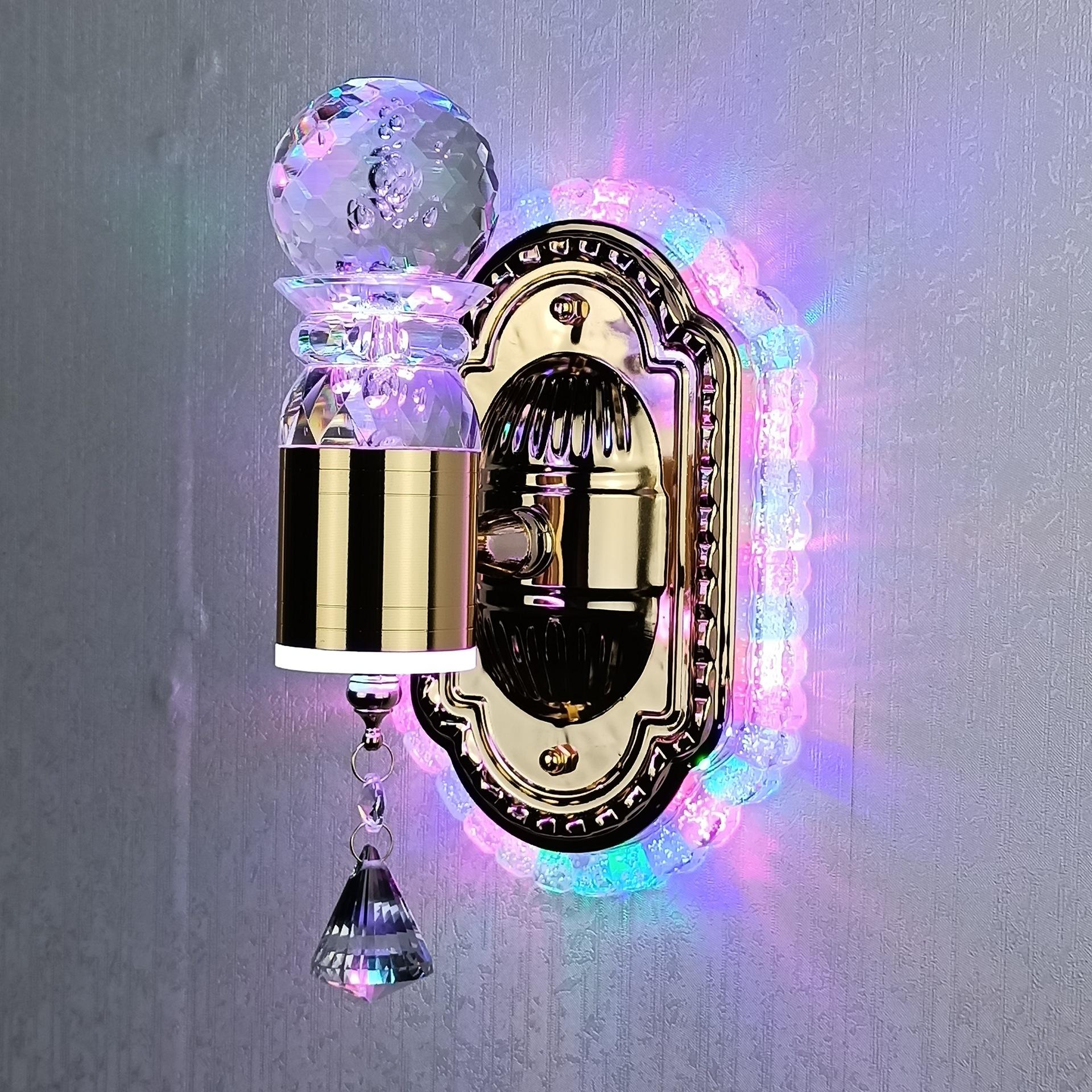 Simple Bedroom Living Room Crystal Wall Lamp Mirror Front Lamp Bathroom Makeup Lamp Wall Lights Home Decor Lights Mirror Light