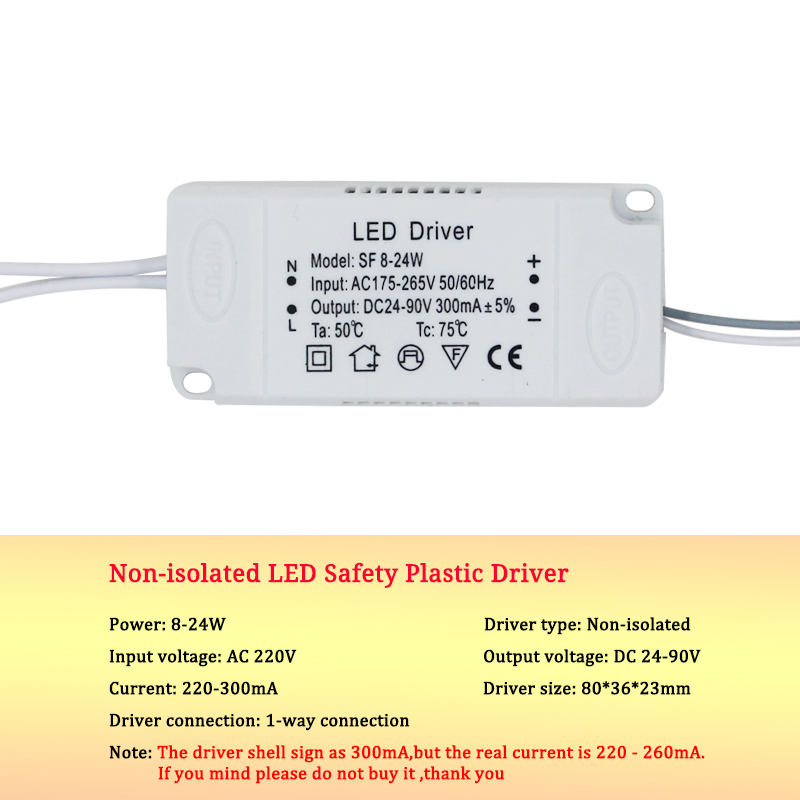 8-120w LED driver power adapter for AC220V non isolated transformer LED driver has high power and good quality.