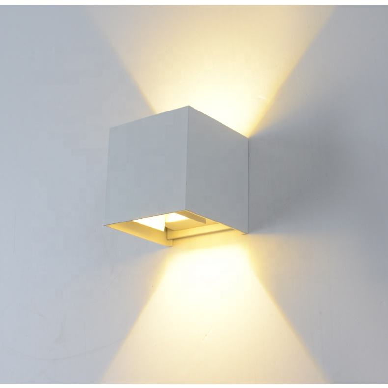 New Dimmable led wandlamp Outdoor Waterproof ip65 cube wall light 12w Modern Led Wall Lamps for garden
