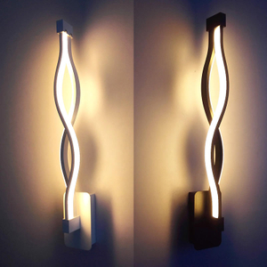 Modern Bedroom Lamp Long Wave Wall Lamp And High Quality Led Nightlight with Factory Price
