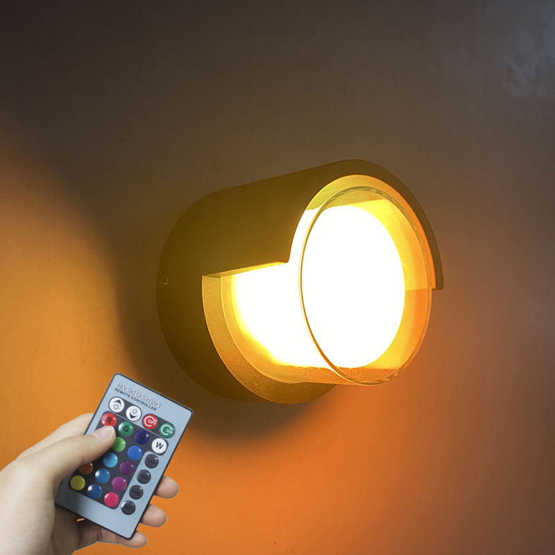Acrylic Waterproof RGB Wall Lamp Outdoor 5W Wandlamp Porch Lighting Wall Sconce for Garden And Home Decoration