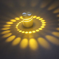 Spiral hole wall light and Indoor lighting