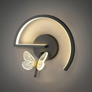 Butterfly Wall Lamp Luxury Bedroom Bedside Modern Minimalist Living Room Background Nordic Creative Aisle Corridor TV Indoor