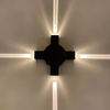 4W 12W LED Outdoor Wall Lamp Cross Star 4 Side Lighting Waterproof IP65 For Garden Decoration Outdoor Light