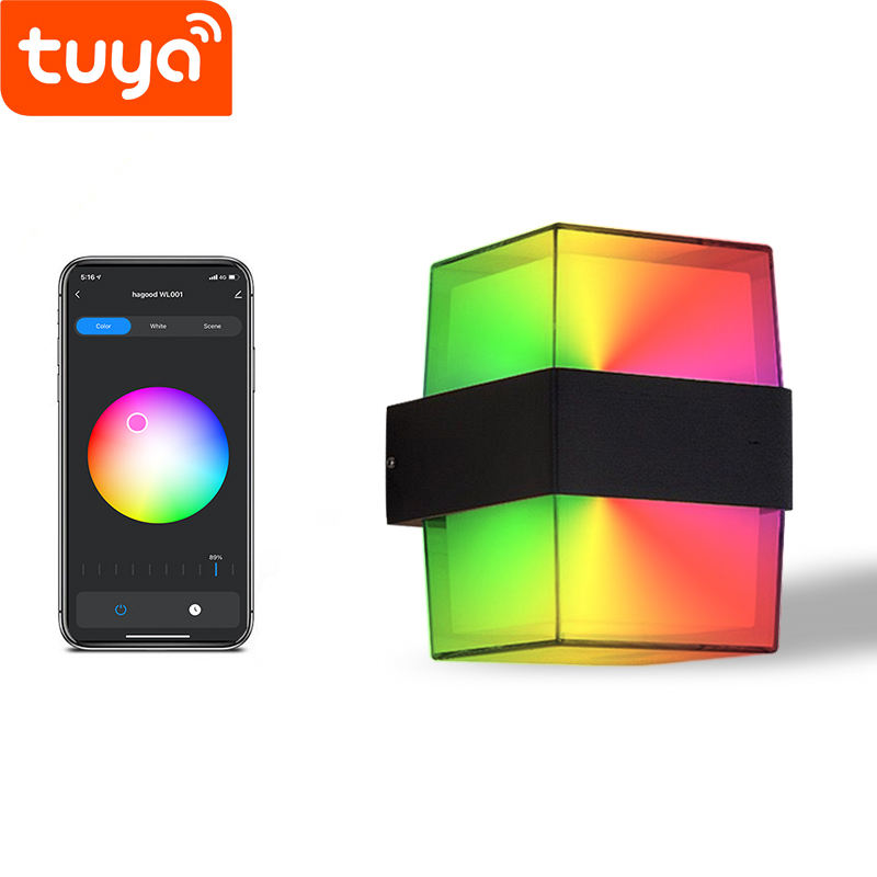 Tuya Smart App Control Waterproof IP 65 LED Wandlamp colorful waterproof outdoor wall lamp modern light outdoor goods