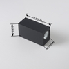 12W Square Double Head Waterproof Wall Lamp Unique Night Lamp IP65 Waterproof Wall Lamp for Garden Yard Decoration