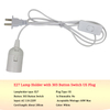 National standard 0.75mm wire 303 switch + E27 bare lamp head Plug Power Button Switch Line Cable LED Lamp EU US Plug Model