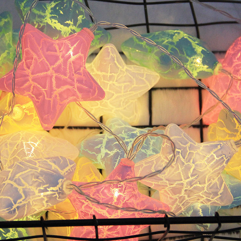 Star String Lights LED Christmas Garland Fairy Curtain light 2.5M Outdoor Indoor For Bedroom Home Party Wedding New Year Decor