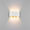 4W 6W 8W 10W 12W Oval Up And Down Outdoor Waterproof Wall Lamp Mounted Waterproof IP65 Exterior Wall Light Porch Garden Light