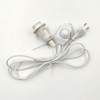 EU Plug Vintage Power Cords Line Switch and E14 Bulb Light Socket Twisted Wire Cord Lamp Holder Himalayan Salt Plug 301 Dimmable