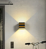 Outdoor Lamps 10W Led Wall Light Ip65 Black Decorative Porch Garden Home Waterproof Bulbs Modern Aluminium Baking