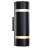 Modern Black Water Proof Wall Mount Light Aluminum Wall Sconce 2 Light Outdoor Wall Light AC85-265 Up And Down Lamp