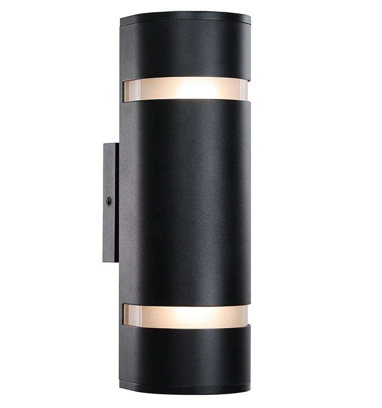 Modern Black Water Proof Wall Mount Light Aluminum Wall Sconce 2 Light Outdoor Wall Light AC85-265 Up And Down Lamp