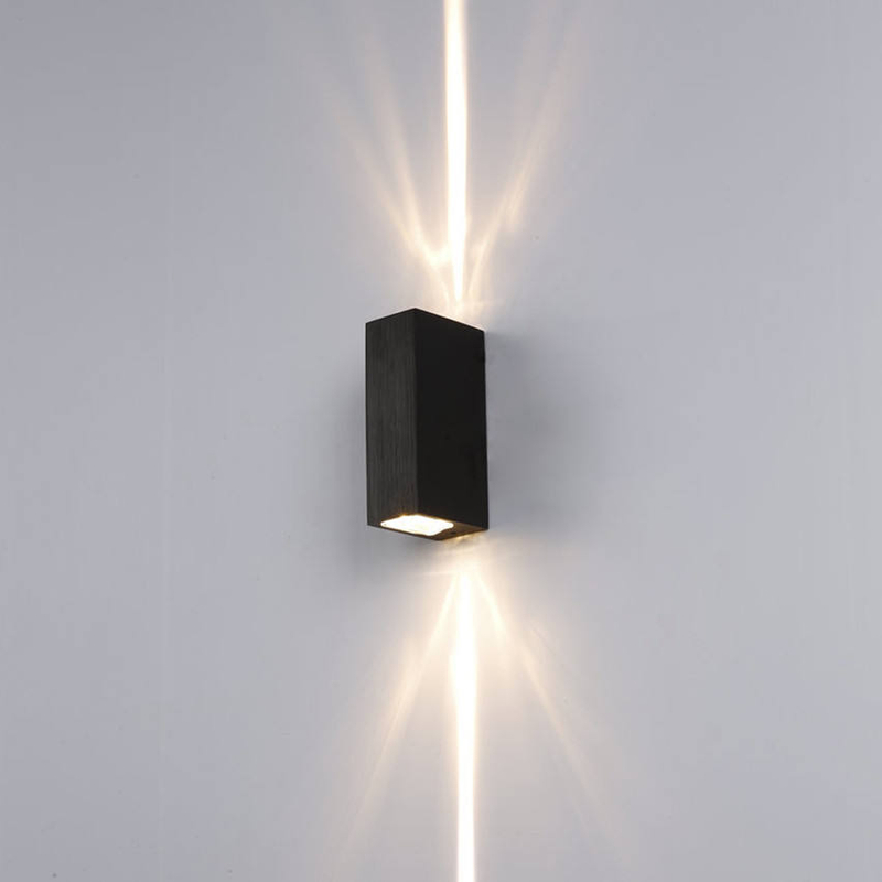 6W Modern Led Black shell beam light waterproof wall light and outdoor nightlight up and down wall lights for home