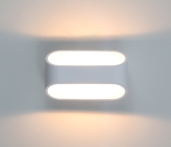 2023 New White Aluminum 5W RGB Wall Lamp Up And Down Indoor Wandlamp Diy Color with Controller Indoor Wall Lamp RGB Wall Lamp