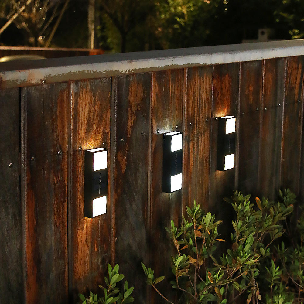 Outdoor Super Bright Ip65 Waterproof Household Garden Yard Decoration Lighting Up Down 6 Led Solar Wall Lamp Light