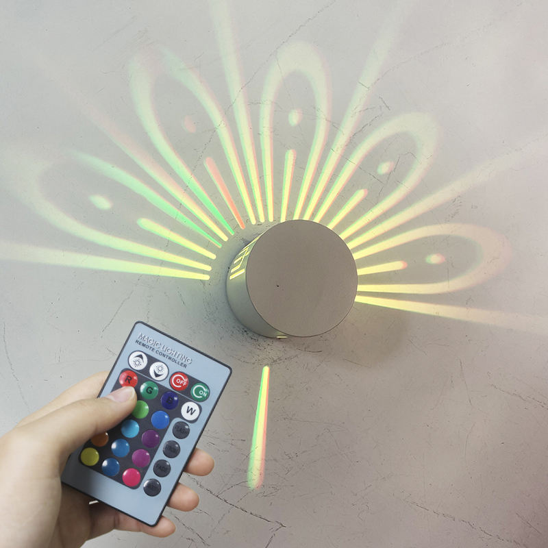 New 3W RGB with Controller Remote Touch colorful Nordic Sconces Lighting For Party Home Bedroom
