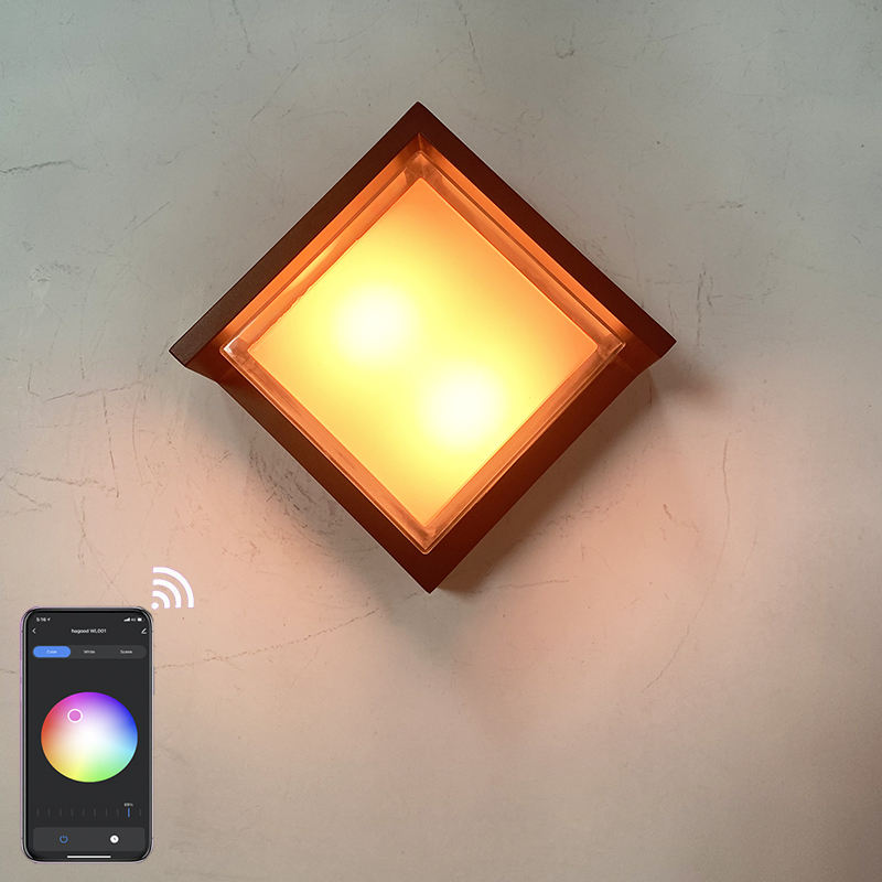 Minimalism Style Tuya Smart WiFi LED Wall Lamp 10W RGBW Outdoor Indoor APP Waterproof Sconce Dimmable Garden Light