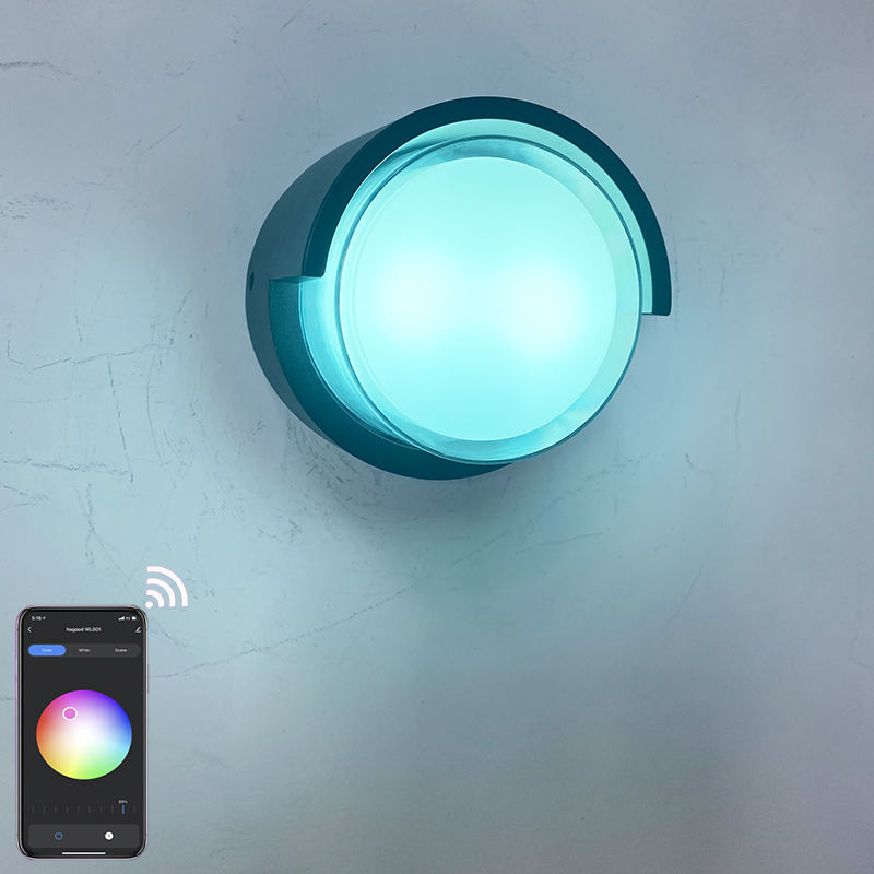2023 Tuya APP High Quality Outdoor Sconce Wifi Waterproof Wall Lamp Color Changing by Smart App Lamp