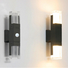 Moden waterproof outdoor wall lamp PIR motion sensor wall light Garden porch frontdoor black aluminum lamp body