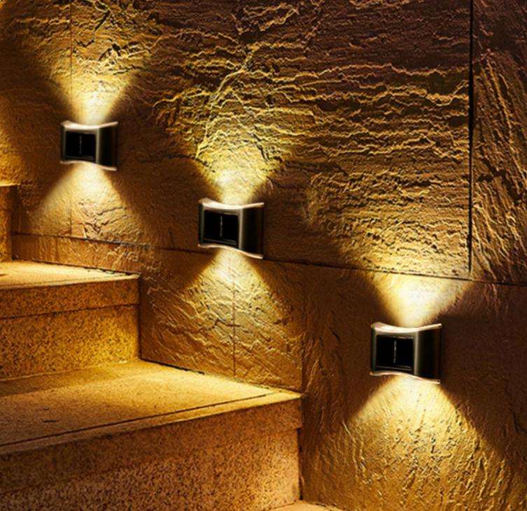 6LED solar lamp IP65 waterproof outdoor lamp courtyard wall lamp for garden villa decoration LED garden wall light6LED Solar Lamp IP65 Waterproof Outdoor Lamp Courtyard Wall Lamp for Garden Villa Decoration LED Garden Wall Light