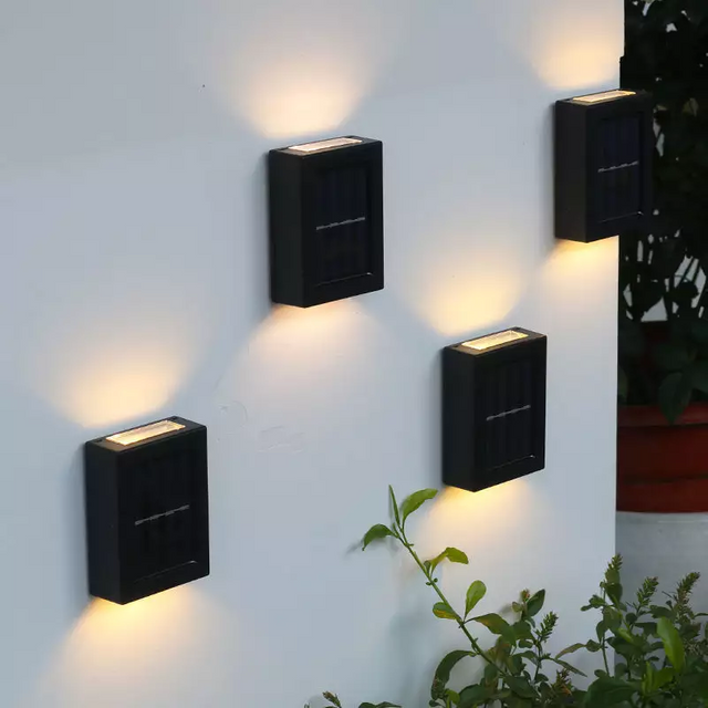 Solar Charging Wall Light Outdoor Waterproof IP65 Up And Down Stair Wall Light Solar LED Night Light