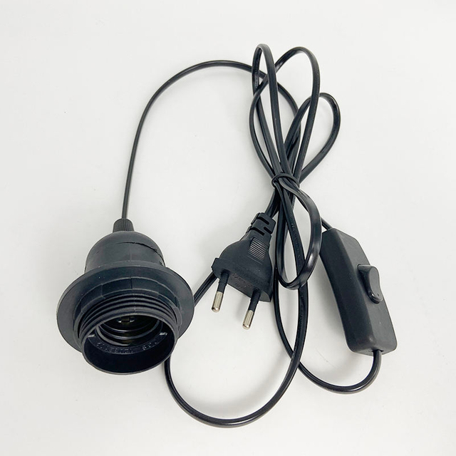 E27 E14 US AU UK EU Extension Power Cord With 303 Switch Cable 1.8m Screw Base Lamp Holder LED Pendant Light Head Bulb Socket