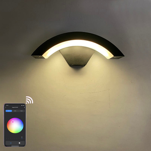 Tuya Smart WiFi LED Wall Lamp Outdoor Porch Light Garden Waterproof Sconce Light RGBW 15W Dimmable Work with Alexa & Google Home