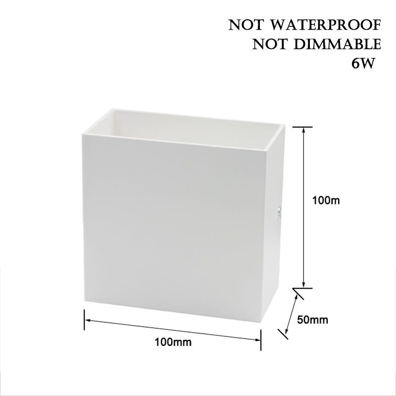  6W COB wall lamp up and down light wall lamp adjustable wall lamp square wall lamp 10*10*5 wall lamp 