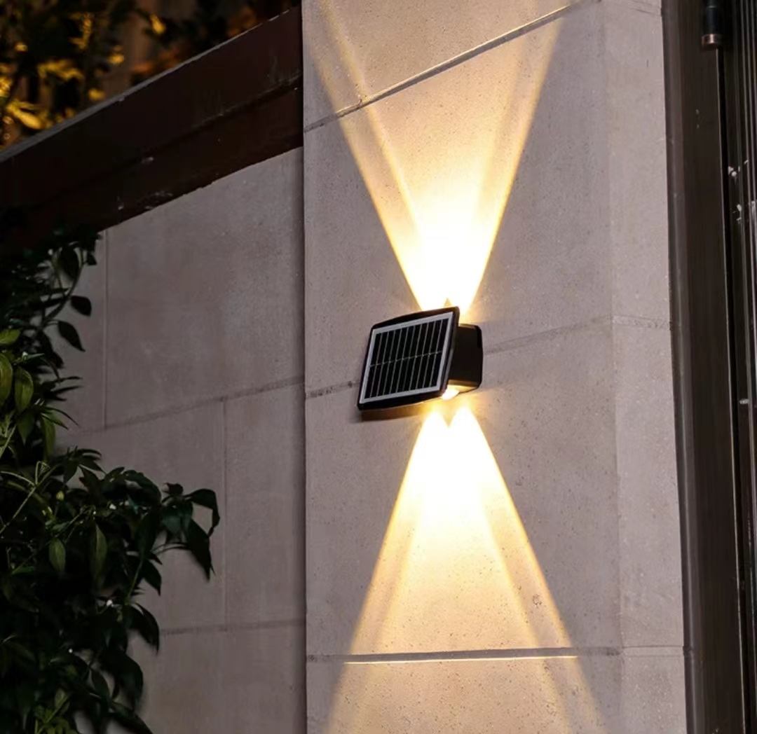 4LEDSolar Wall Light Outdoor Waterproof LED Wall Lights for Courtyard Street Landscape Garden Decor Lamp Solar Outdoor Wall Lamp