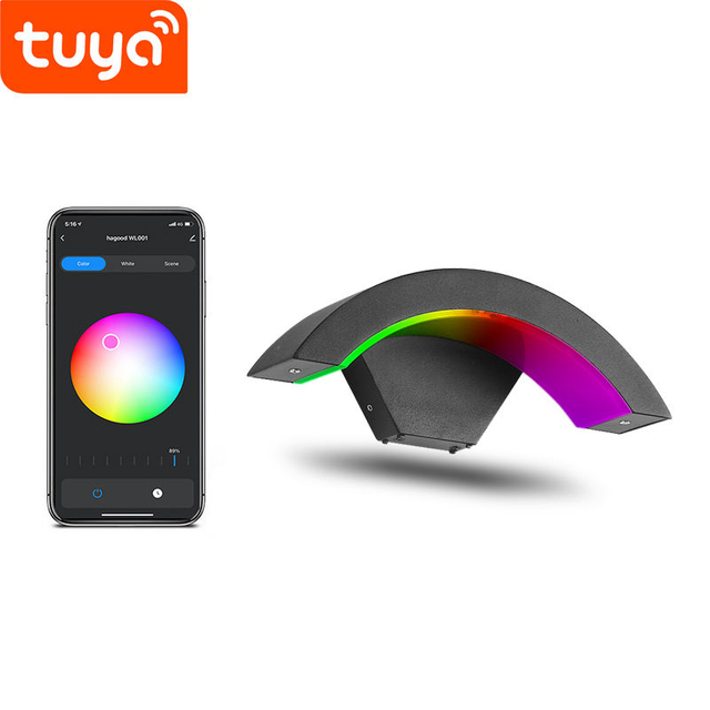 2023 Tuya App Smart wall lamp LED intelligent wall lamp IP65 waterproof colorful fashionable decorative wall lamp
