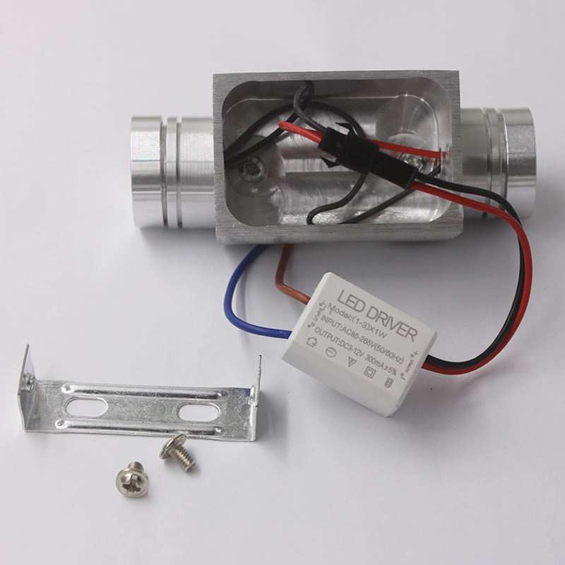 2x1W AC85-265V Aluminum Modern LED Wall Lights Wall Lamp Sconce Mirror Light for Indoor Wall Decoration Or Lighting