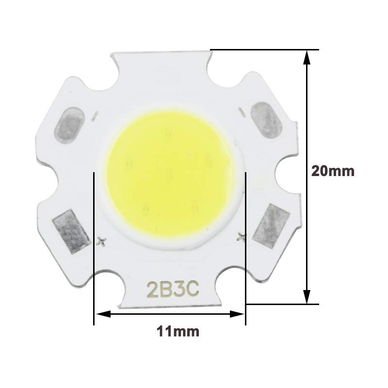 3W COB LED Chip 11mm Plum Blossom Shape LED Lamp Bulb for Spotlight Ceiling Light