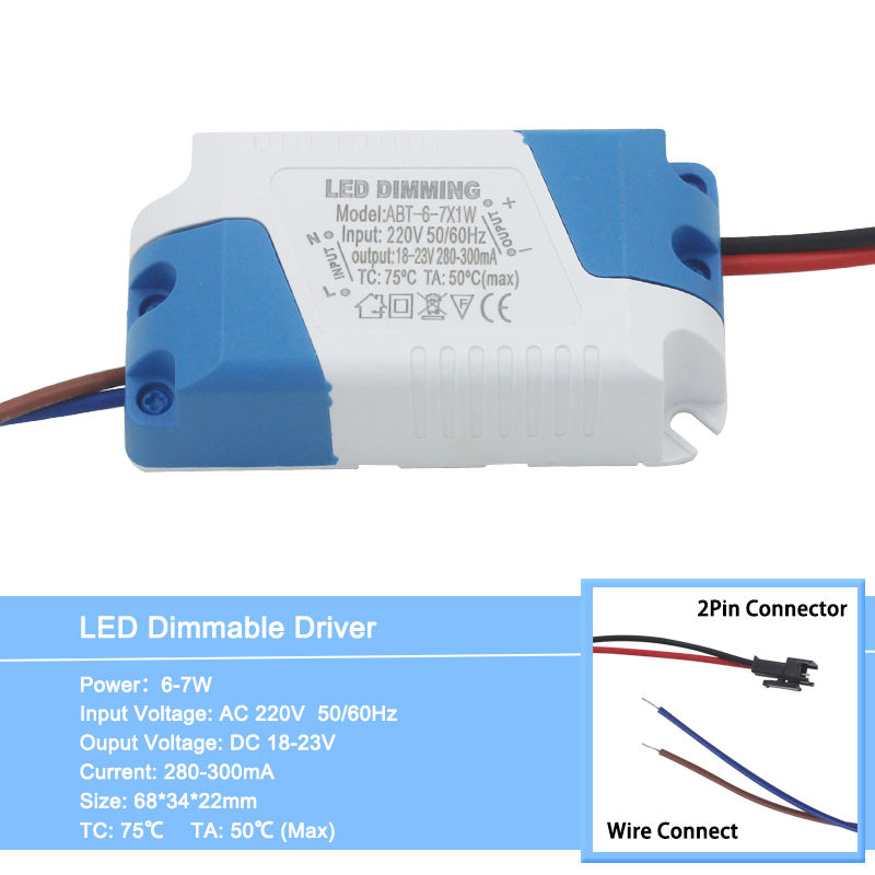 led driver dimmable led driver led dimmable driver 3W 5W 7W 8-10W 15W 15-24W Power Supply LED Driver Adapter Transformer 300mA For LED Downlight 85-265V