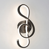 Music Note Modern Minimalist Style Aluminum Decorative LED Wall Sconce Creative Bedroom Living Room Corridor Aisle Wall Light